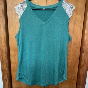 Lace Sleeve Women's Top